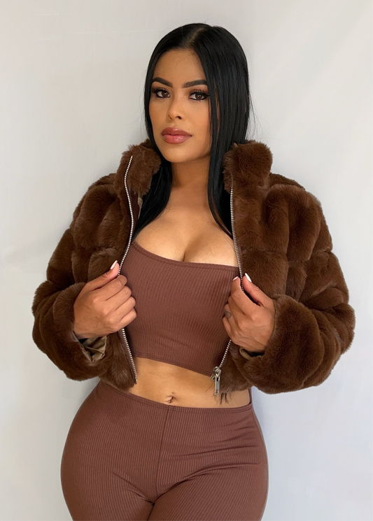 BRIDGETTE fur jacket ♡︎ 2 𝑐𝑜𝑙𝑜𝑟𝑠